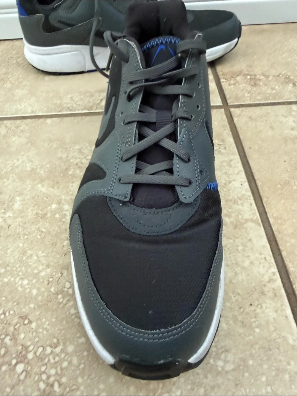 Nike Men’s Atsuma Sneakers - Black & Gray with Blue Accent